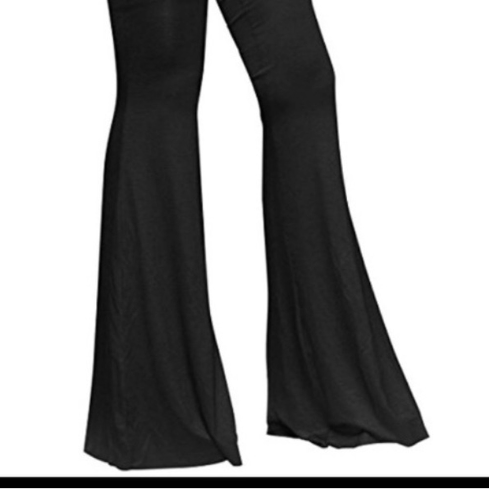 Black bell bottom flared pants festival x long NWT rave burning man hippie retro